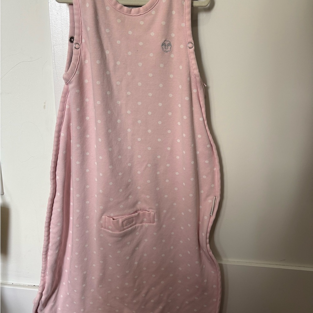 Soft Pink Polka Dot Kids Sleep Sack - Picture 4 of 4